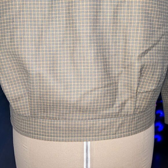 Vintage Dunedin Pure New Wool 14 Green and Beige Plaid Jacket - Picture 11 of 12